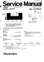 Technics - SLCH-505 - Service manual 